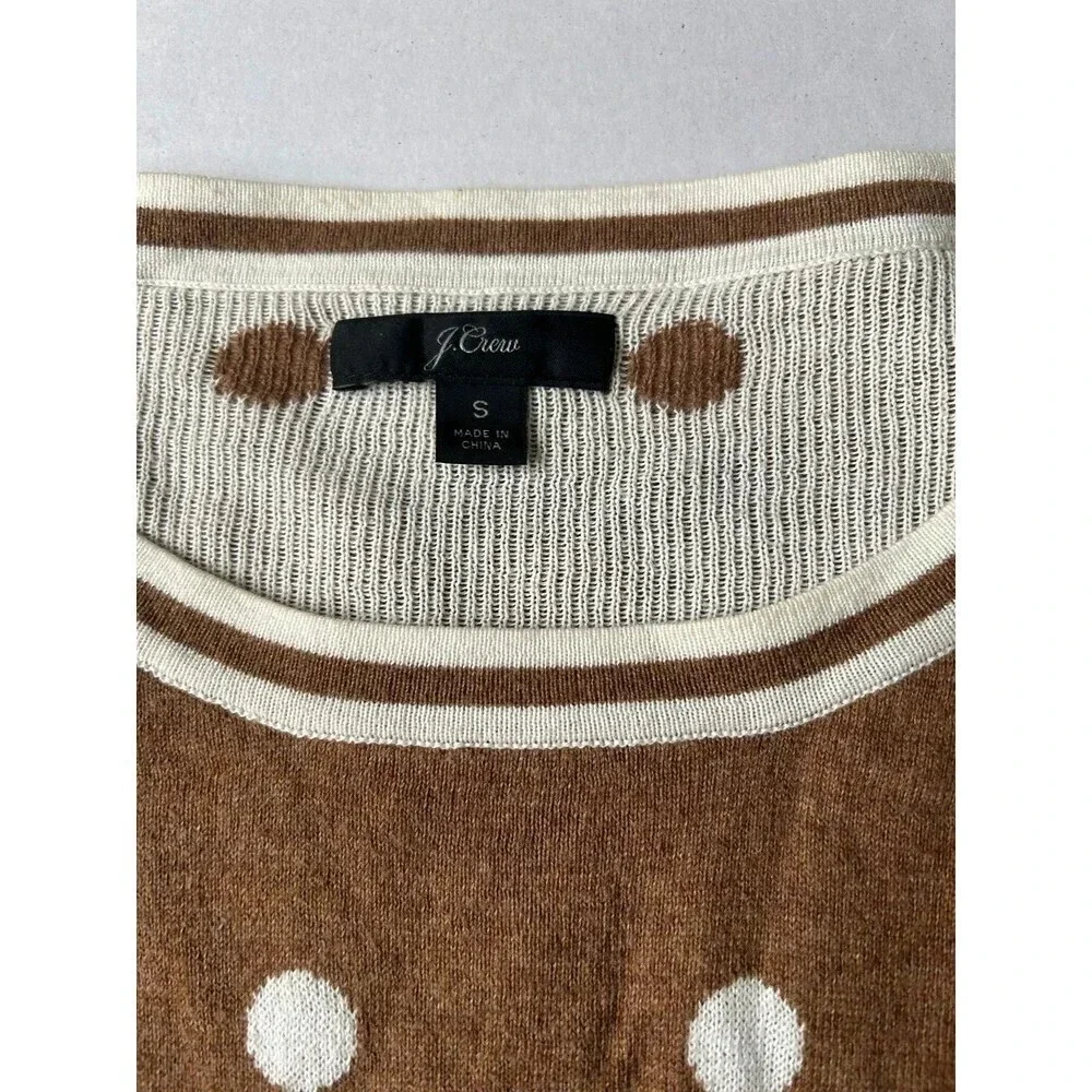 J. Crew Sweater Crew Neck Pullover Polka Dots S